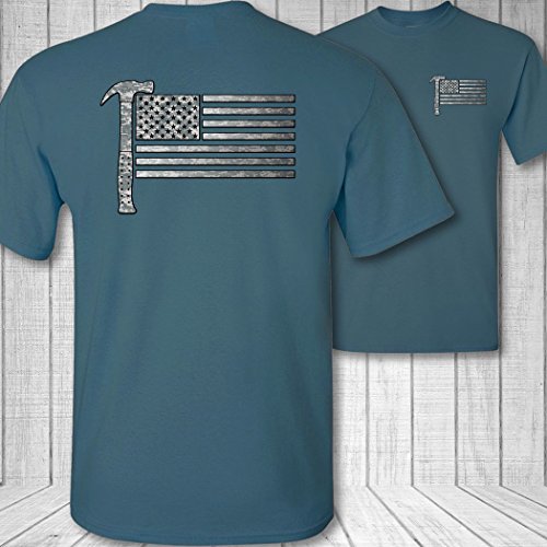 Men's American Flag Roofer Shirt - Thumbnail 6