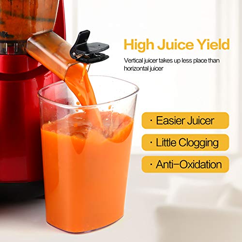 ROVKA Slow Masticating Juicer Extractor, 3.15 Inches Wide Chute Cold