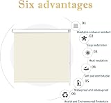 SMONTER 100% Blackout Waterproof Window Roller Shade 91cm x 200cm Beige view 2