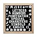 Felt Letter Board 10x10 Inch Black Oak Framed Changeable Premium Message Sign Board with White Letters and bag Including Emoji's Numbers Punctuation & Wall Mount for Office Church School or Home