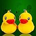 Chenkaiyang Yellow Rubber Duck Key Chain with LED Light and Sound Keychain Bag Ornaments