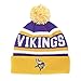 OTS NFL Minnesota Vikings Men's Jasper Cuff Knit Cap with Pom, Team Color, One Size