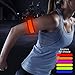 Higo LED Armband, Glow in The Dark Gift Item Reflective Running Gear LED Safety Lights Slap Bracelets for Night Walking (Orange 35cm)