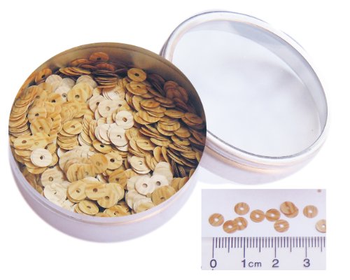 PREMIUM SEQUINS 5mm flat WOOD GRAIN * BIRCH * Made in USA pk/2000