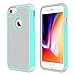 OEAGO iPhone 8 Case, iPhone 7 Case Cover [Drop Protection] [Shock Proof] Hybrid Dual Layer Rubber Plastic Impact Defender Rugged Slim Hard Case Cover Shell for Apple iPhone 8 / iPhone 7 - Mint