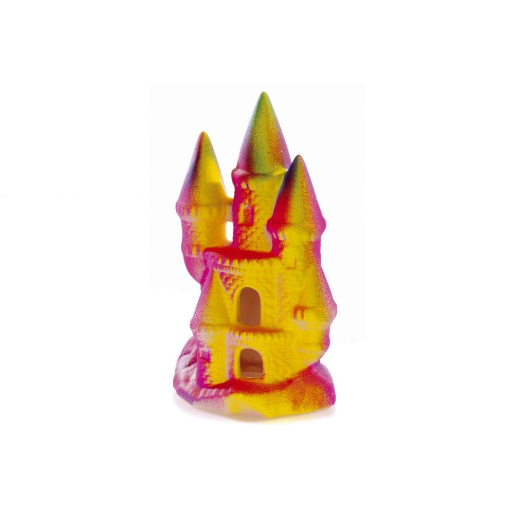 CLASSIC Aquatics Fluorescent 105 x 80 x 175mm Castle Aquarium Ornament Hand-Painted Non-Toxic Resin Decoration for Freshwater Aquariums