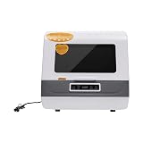 Countertop Dishwasher, Mini Portable Dishwasher Countertop Compact Dishwashers, Tabletop Small Dishwasher with 7.5L Built-in Water Tank with 3 Modes (White+Black)