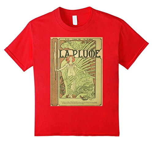 unisex-child Vintage poster - La Plume 4 Red