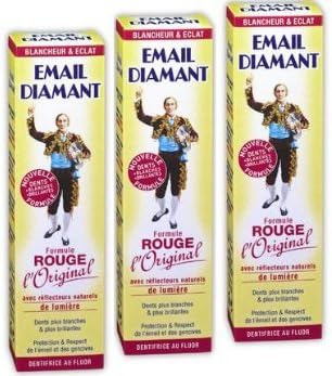 X3 Email Diamant Cosmetic RED Toothpaste - Formule Rouge Original (X3 Tubes) by Email Diamant Toothpaste