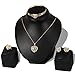 iLH Clearance Deals 4 Pcs Jewelry Sets Women Personality Rhinestone Necklace Bracelet Ring Earrings Jewelry Set Romantic Gift by ZYooh (J)