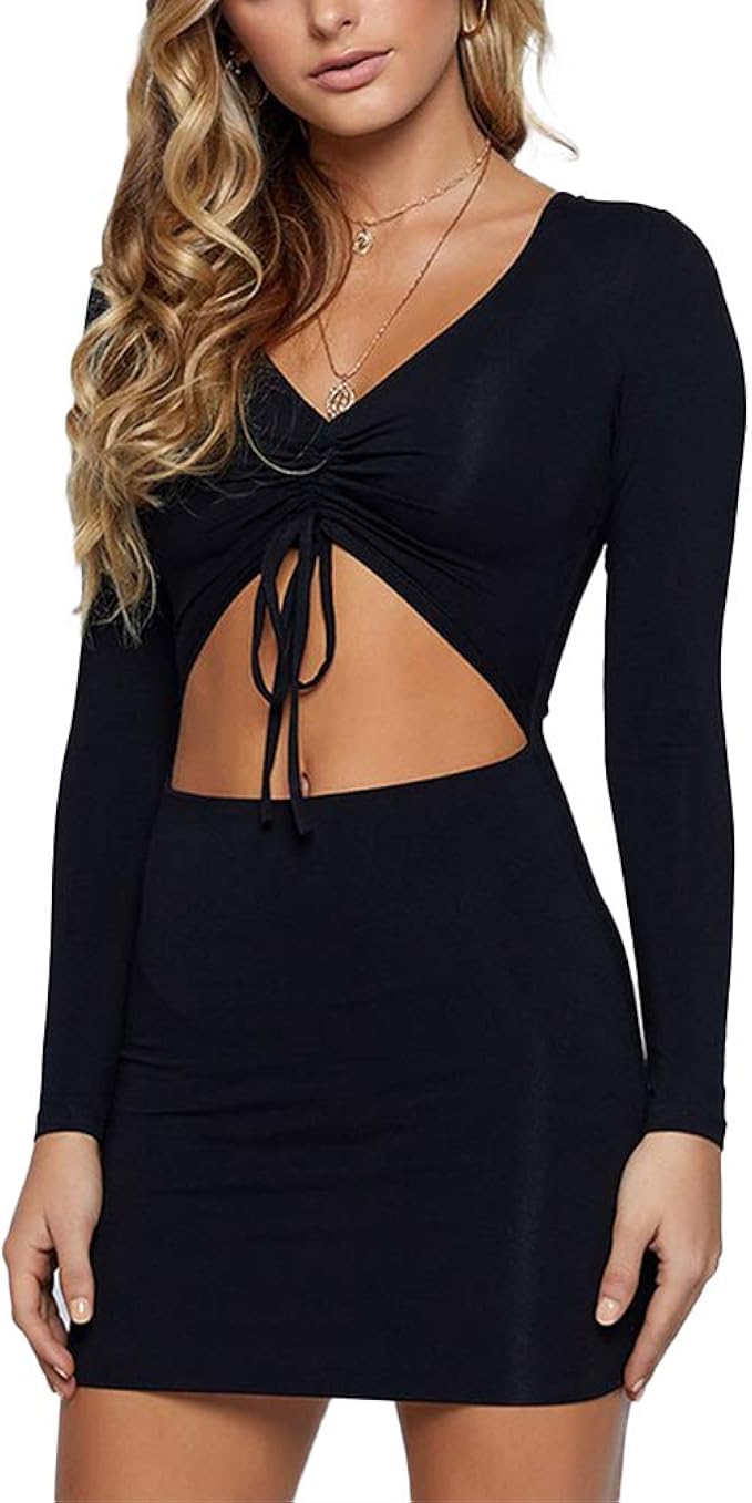cut out bodycon mini dress