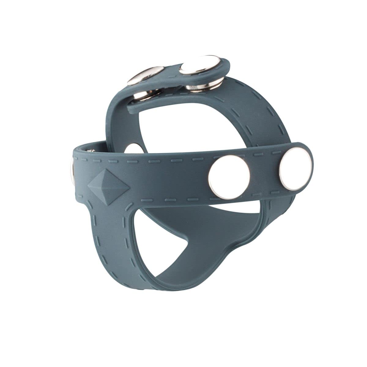 Boners Adjustable T-Shape Cockring and Ball Splitter, Dark Grey