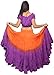 Wevez Women's ATS Tribal Dip Dye 25 Yard Skirt, One Size, Orange/Violet