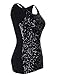 kayamiya Women's 1920S Style Glitter Sequined Vest Tank Tops XL Black
