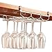 GeLive Under Cabinet Wine Glass Hanger, Adjustable Stemware Holder, Drying Rack Organizer for Bar, Kitchen, Stainless Steel, Needn't Drilling Screw