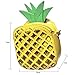Pineapple Crossbody Bag, Pershoo Women Cute 3D Fruit PU Leather Shoulder Bag Adjustable Long Chain Strap Small Clutch Handbag Cell Phone Pouch Case Travel Wallet Messenger Bag Sling Bag - Yellow
