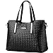 Vincico®Women 3 Piece Tote Bag Pu Leather Weave Handbag Shoulder Purse Bags (Wine Red)