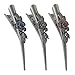 Fashion & Lifestyle Set of 3 Large Metal Alloy Alligator Sectioning Clips for Women and Girls - Pretty Strong Clamp Hairpins Non-Slip Hair Grips Accessories for Thick Hair, Silver Gray