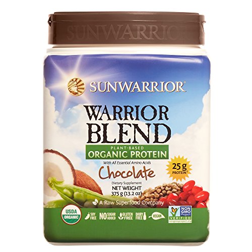 Sunwarrior - Warrior Blend, Raw, Plant-Based, Organic Protein, Chocolate, 15 servings