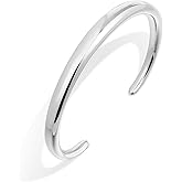 Gold Cuff Bangle Bracelets For Women Chunky 18k Gold Plated Stainless Steel Bracelet Non Tarnish Lightweigt Minimalist Jewellery Gift