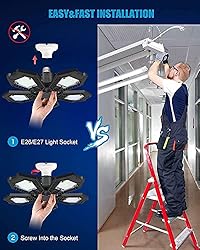 Motion Sensor Garage Light, 150W Deformable LED