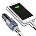 iPhone Car Charger - Car Charger iPhone 8/8 Plus - iPhone X Car Charger - Car Charger iPhone 7/7 Plus - Car Charger iPhone 6/6s Plus - 3.1A Dual Port USB two Lightning Cable Zinc Alloyed (black/white)