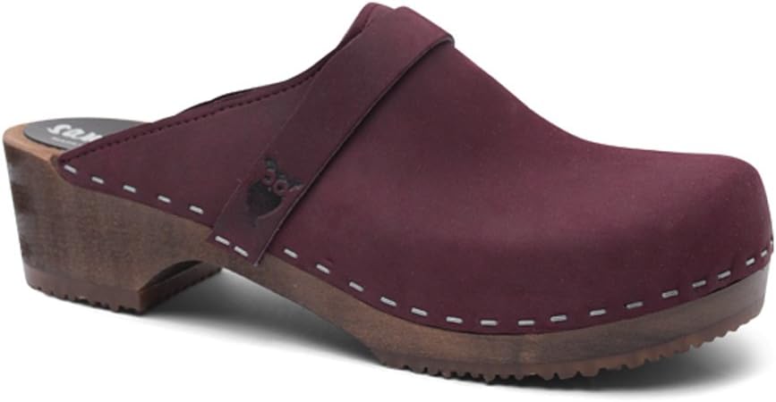Sandgrens Handmade Swedish Wood Clogs for Women, Low Heel Mule | Tokyo