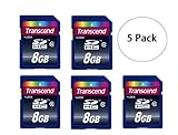 5 PACK Transcend TS8GSDHC10 5 x 8GB SDHC Class 10 Flash Memory Card
