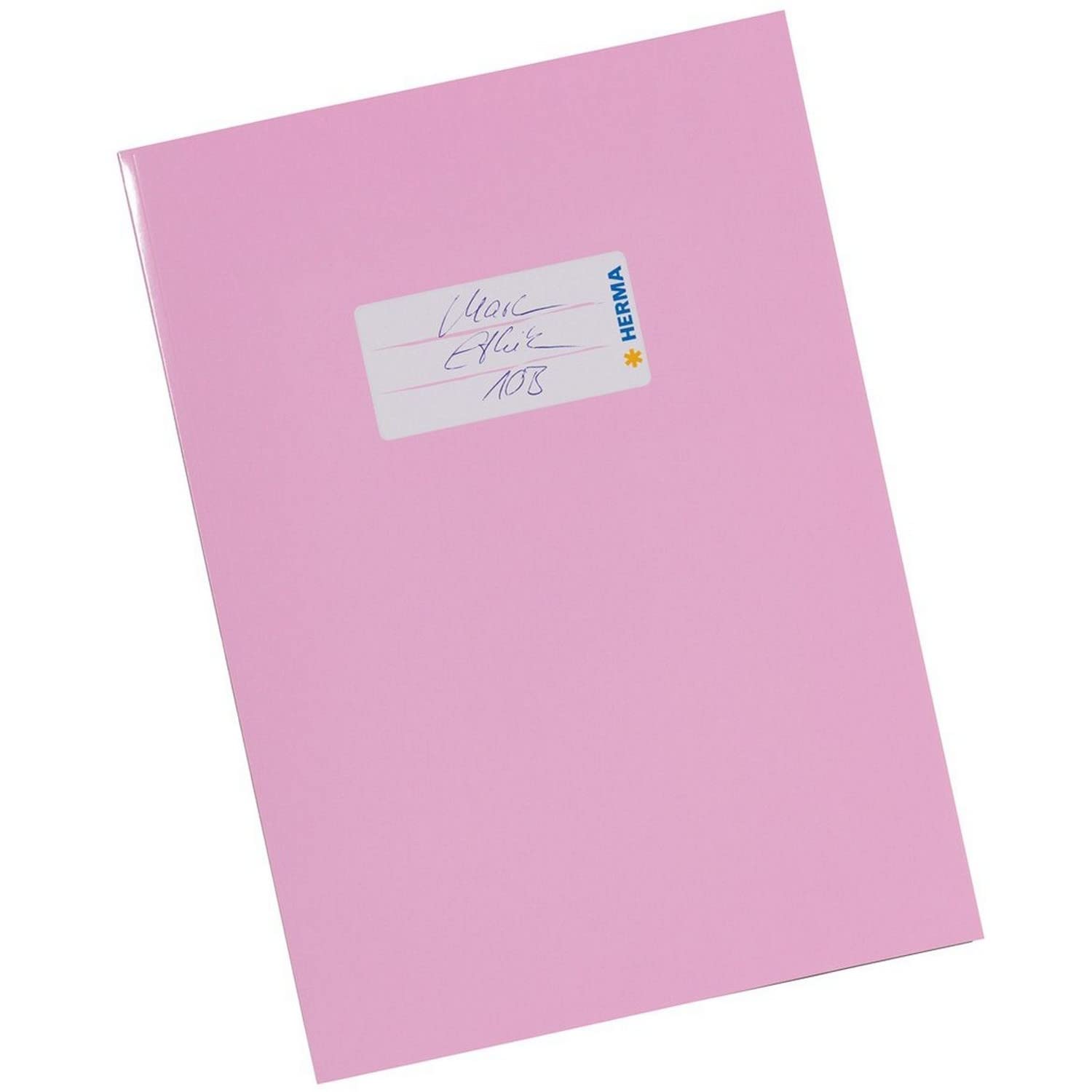 HERMA Cardboard Exercise Book Cover A5, with inscription field, made of extra-strong cardboard, slip on cover jackets for school, rose