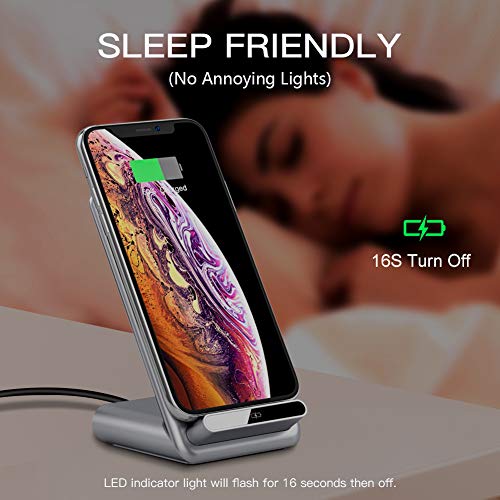 Yootech Fast Wireless Charger,15W for LG V30/V35/G8,7.5W Wireless Charging Stand Compatible with iPhone 11/11 Pro/11 Pro Max/Xs MAX/XR/XS/X/8,10W for Galaxy Note10/Note10Plus/S10(No AC Adapter)