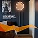 Brightech – Eclipse LED Floor Lamp Single Ring – Ring of Light Brings Sci-Fi Ambiance to Contemporary Spaces – 15 Watts – Dimmable Bright Light - Silver