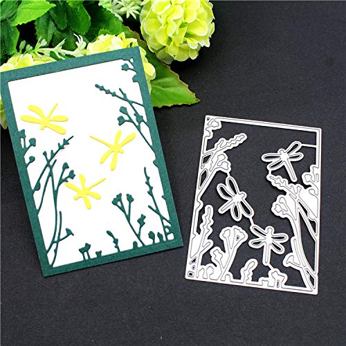 Metal Cutting Dies Stencils, KISSBUTY Criss-Cross Metal Dragonfly Scrapbooking Dies Cuts Handmade Stencils Template Embossing for Card Scrapbooking Craft Paper Decor (Dragonfly) - Thumbnail 4