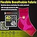 BLITZU Compression Socks for Plantar Fasciitis, Achilles Tendonitis, Arthritis Relief, Ankle Brace Compression Sleeve with Foot Arch Support, Ankle Wrap for Women, Men, Swelling & Heel Pain Pink L-XL