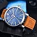 BENYAR Classic Casual Elegant Business Watch,Sport, Waterproof, Brown Leather Band, Date,Quartz Mens Wrist Watches 5101M(Blue)