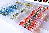 AIRNIX 200 Piece Assorted Heat Shrink Solder Sleeve Crimpless Butt Splice Connectors