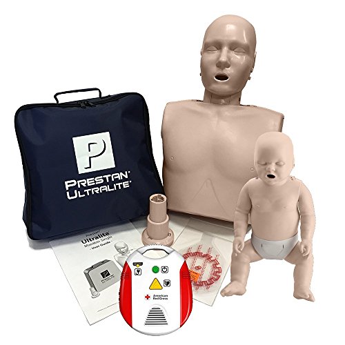 Single Prestan Ultralite Manikin + Infant Manikin + Red Cross AED Trainer