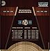 D'Addario Acoustic Guitar Strings, Nickel Bronze, NB1252BT, Light Gauge 12-52, Balanced Tension, 6-String Set, Pack of 1