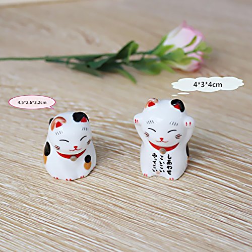 image for AUSPA 5pcs Chopsticks Holder, Cute Lucky Cat Chopsticks Rest Dinner Sp