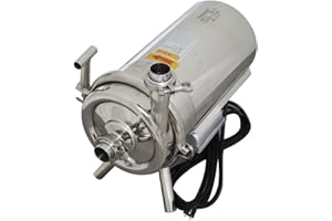 HayWHNKN 5t/h Centrifugal Pump Sanitary Beverage Pump 304 Food Grade Stainless Steel Milk Beverages Wine Water Pump 110V 1.5kw(with clamp)