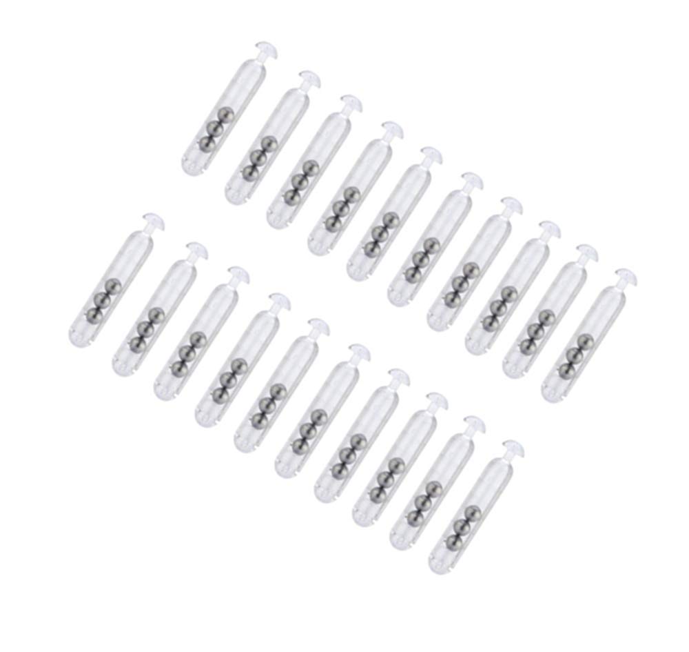 20pcs Fishing Rattles Worm Jig Fishing Lure Plastic Rattles Shake Metal Ball Rattles Insert Tube Sound Attract Fly Tie Tying