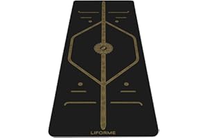 Liforme Printed Yoga Mat Collection - Free Yoga Bag Included - Patented Alignment System, Warrior-like Grip, Non-Slip, Eco-friendly, Sweat-resistant, Long, Wide and Thick for Comfort