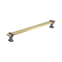 Amerock | Cabinet Pull | Brushed Gold/Black Chrome
