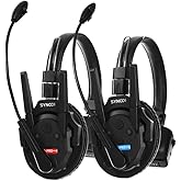 SYNCO XTalk Pro2 XPro X2 2.4GHz Wireless Headset Communication System Random Master Device 500m Operating Range Real-time Monitoring AI Noise Reduction Headset for Movie Shoot Live Show (2Pcs)