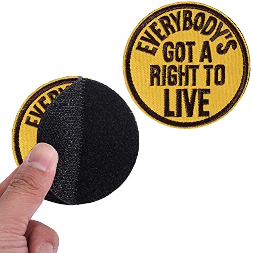 2 Pieces Everybody's Got A Right to Live Tactical Patches Military Uniform Emblem Patches