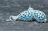 Recycled Vintage Mason Jar Silver Filigree Teardrop Earrings