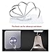 Adhesive Hooks, Nail free Ceiling hanger for kitchen and bathroom Transparent Heavy Duty Wall Hooks (10/Pcs)