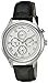 Lucien Piccard Men's 'Besana' Quartz Stainless Steel and Black Leather Casual Watch (Model: LP-10333-02S)