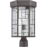 Designers Fountain Kingsley 1-Light Outdoor Post Lantern, 17.25 in H, Aged Bronze Patina, 32136-ABP
