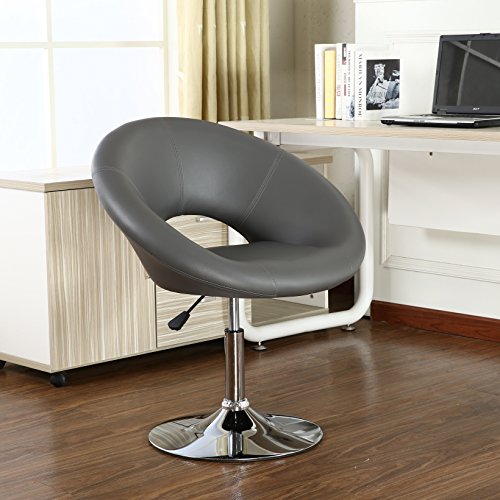 Amazon.com: Roundhill Furniture Adjustable Swivel Accent Chair (Grey ...
