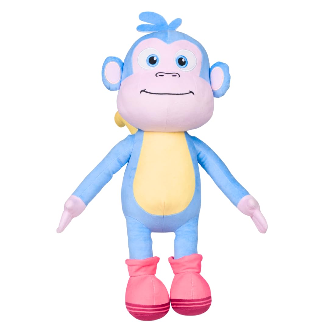 Franco Dora The Explorer Boots Cuddle Pillow Buddy, Kids Bedding Super Soft Cozy Monkey Pillow, (Officially Licensed Product) Image